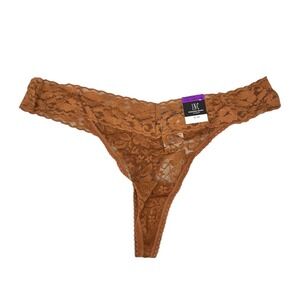 INC International Concepts Womens Lace Thong Panty XXL Brown